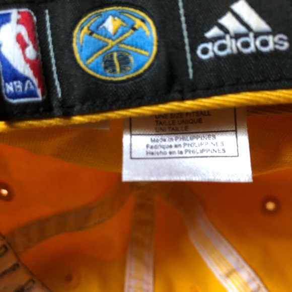 NBA Denver Nuggets Slouch Youth 13-14 Cap Hat Adidas Yellow/Blue adjustable - Picture 13 of 16